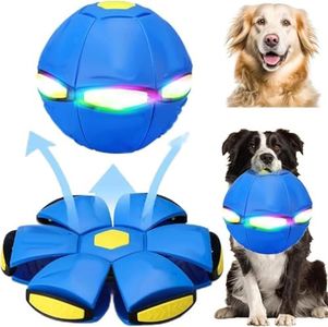 The Doggy Disc Ball, Doggie Disc Ball, Dog Disc Ball That Jumps, Interactive Dog Ball with Lights, Doggy Disc Ball for Small Dogs-interactive Toy for Pups, UFO Magic Ball (No Lights,A)