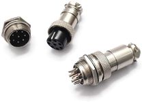 Electronicspices 8PIN Thread Male Female Panel Metal Aviation Wire Connector Plug CNC (8pin) Pair Of 2