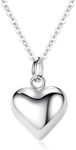 Sterling Silver Heart Necklace For 