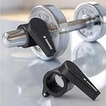 Navaris Barbell Clamps 30mm - Weight Bar Gym Clips - Perfect for Weightlifting, Cross Fit & Home Gym Use - Set of 2 with Fast Release and Secure Lock Feature