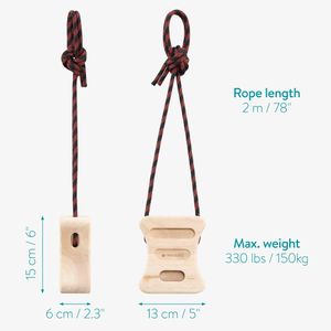 Navaris Wooden Fingerboard Hangboard Set – 2-Piece Climbing Training Blocks