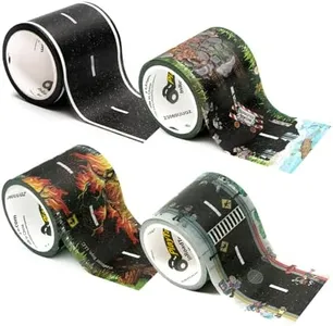 PlayTape Variety Pack Road Tape for Toy Cars - Sticks to Flat Surfaces, No Residue, 2 in. x 30 ft. Roll