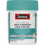 Swisse Fish Oil with 1500mg Omega 3 In One Capsule (Only One Capsule Per Serving) Manufactured In Australia, Highest Omega-3 Content In One Capsule - 60 Days Pack