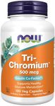 NOW Tri-Chromium 500 mcg with Cinnamon,180 Veg Capsules