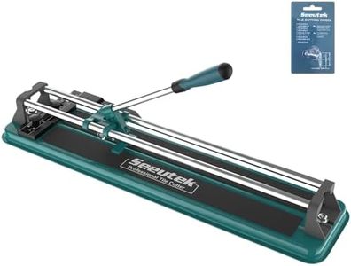 Seeutek Manual Tile Cutter, 17 inch Professional Porcelain Ceramic Tile Cutter, Double Rails Design Tile Cutter Tool with Tungsten Carbide Cutting Wheel