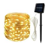 SAHAPECT 200 LED Solar String Fairy Lights, 22m Long Copper Wire, 8 Modes for Indoor/Outdoor Waterproof for Garden Tree Patio Party Festival Christmas Wedding Decorations (Pack of 1)
