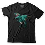 WOBINOBI Boys T-Shirt Zombie T-Rex 100% Cotton Boys T-Shirt (Black, 9-10 Years)