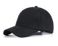 Zylioo XXL Oversized Structured Baseball Cap,High Crown Adjustable Dad Cap for Big Heads,Palin Large Head Baseball Hats Black