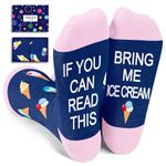 Women's If You Can Read This Funny Saying Icecream Crew Socks, Christmas Gift