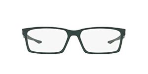 Oakley Men's Ox8060 Overhead Prescription Eyewear Frames, Dark Matte Silver/Blue Colorshift/Demo Lens, 59 mm