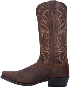 Dan Post Men's Renegade Distressed Snip Toe Cowboy Boots Traditional, Brown, 7.5