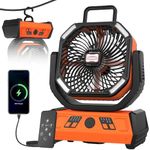 Camping Fan, 20000mAh USB Portable 
