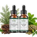 Wormwood Black Walnut and Clove Cleanse Drops, Parasite Cleanse for Humans, Alcohol-Free, Supports Bloating Relief & Digestive Health, 2 Bottles
