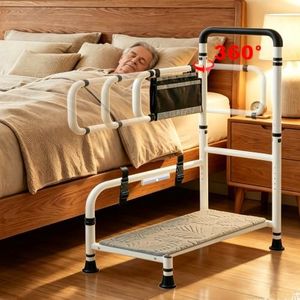 Bed Steps for High Beds for Adults/Elder,360° Anti-Fall Bed Armrest