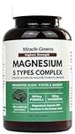 5 in 1 Magnesium Complex – Citrate, Glycinate, Malate, Taurate & Orotate – 1800mg of Magnesium providing 325mg Elemental Magnesium – For Sleep, Energy, Muscles and Stress – 120 Capsules Made in The UK