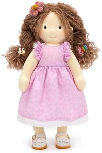 BlissfulPixie Handmade Waldorf Doll- Amy 12", Soft Girl Rag Doll with Cute Stuffed Plush, Ideal First Doll for Babies & Toddlers