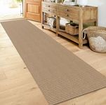 KOZYFLY Boho Runners for Hallways 2.6x10 ft Washable Long Hall Carpet Runner Rubber Backed Kitchen Rug Natural Cotton Entryway Runner Rugs Floor Runners for Indoor Hallway Entryway Kitchen