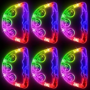 Aywewii LED Tambourine, Light Up Toys Handheld Musical Flashing Tamborine Sensory Toys Autism Toys Party Supplies for Birthday Anniversaries Gifts for Kids Adults Teens (6 Pack)
