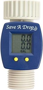 2 Pack - Save A Drop Water Flow Meter | Measure Gallon Usage from an Outdoor Garden Hose | Helps Conserve Water