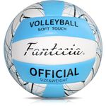 Fantecia Volleyball Official Size 5 for Outdoor Game Play, Soft Beach Volleyballs for Youth Adults, Beginners Training Lite Volleyball