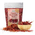 Jiva Organics Red Dried Chilli Whole 3.5 Ounce Bag