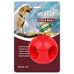 Meat Up Non-Toxic Rubber Hole Ball Toy, Puppy/Dog Teething Toy - 7.62 cm Pack