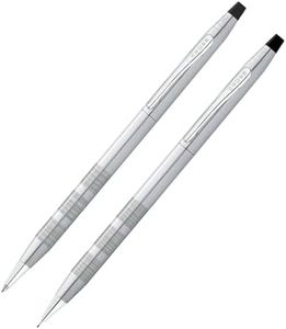 Cross Classic Century Satin Chrome Ballpoint Pen & 0.7mm Pencil (AT0081-14)