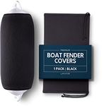 Byllstore Boat Fender Covers | Several Size Options Available | Black & Navy Blue | 1, 2 & 4-Pack | Polyester (1-Pack, Black, 6″ x 18″)