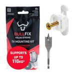 Bullfix TV Kit - Plasterboard Fixings for TV Bracket, Heavy Duty Wall Fixing for Television Bracket & Mount to Stud, Dot & Dab, Insulated Plasterboard, Hollow Cavity Wall & Drywall TV Mounting Anchors