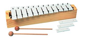 Goldon 11090 12 Plus 3 Sound Plates Soprano Metallophone with Firewood Soundbox - White