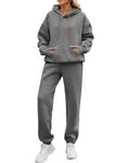 Oleda Womens 2 Piece Outfits Cozy Lounge Sets Fall Winter Sweatsuit Set Hoodie Oversized Sweatshirt Joggers Sweatpants Casual Tracksuit with Pockets