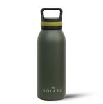 SOLARA Insulated Water Bottle 500ml, Hot Water Bottle, Thermosteel Water Bottle for Travel, Home, Office, School, Gym, Adults, Water Bottle Hot and Cold, Sipper Bottle, Hunter Green