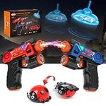 VATOS 4 IN 1 Laser Tag Guns Set, Infrared Mini Laser Tag for Kids Adults with Flying Aircraft & Beetle, Multiplayer Blaster Toy Gun Group Activity Target Shooting Laser Tag Game for Boys Girls Age 3+