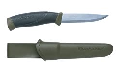 Morakniv Companion Fixed Blade Outdoor Knife with Sandvik Carbon Steel Blade, Military Green, 4.1-Inch