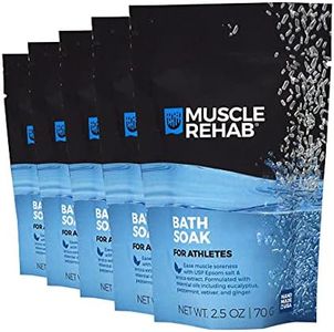 Muscle Rehab: (5) 2.5oz Travel Paks Arnica Infused Magnesium Epsom Salt, for Feet, Hands, or Achy Muscles