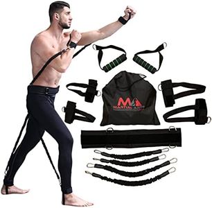 MA MARTIAL ARTS STYLE Boxing Resistance Bands,Full Body Resistance Band,MMA Training Equipment,Boxing Equipment,Punching Bands,150 lbs Bands Home Fitness Workout,Punching Resistance Bands Black