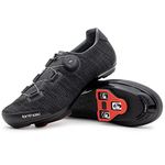 Tommaso Strada Ready to Ride Mens Indoor Cycling Shoes with Look Delta Or SPD Cleats Pre-Installed,Optimized Bike Shoes for Men for Peloton, Echelon & Bowflex Spin Bikes, Knit Quick Lace,Delta, 9 UK