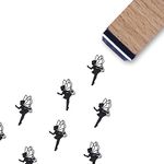 Fairy Rubber Stamp, 3/5 Inch Small Mini Stamp for Scrapbooking Card Making Planner