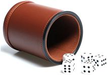 Leather Dice Cup Set Felt Lining Qu