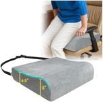 Seat Booster for Adults Thick Cushion to Raise Height Extra Large Chair Cushion Heavy People Seniors Wheel Chair Pad Back Tailbone Sciatica Pressure Relief Wide Sofa Office Chair Anti-Slip Foam