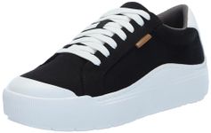 Dr. Scholl's Shoes Women's Time Off Sneaker, Black Canvas, 8.5