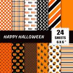 24 Sheets 6'' × 6'' Halloween Scrap