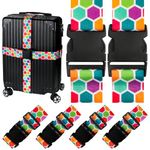 Adjustable Travel Luggage Strap Suitcase Belt Travel Bag Accessories 1.96 in W x 6.23 ft L(4Pack)