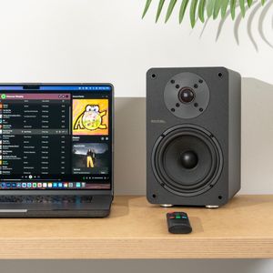Roxel Onyx Bookshelf Speakers – Black Stereo Audio Pair