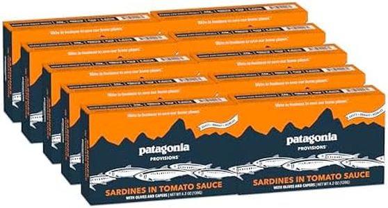 Patagonia Provisions - Tomato Olive Sardines | Responsibly sourced in Spain | 14g Protein per Tin & Gluten Free | Pack of 10
