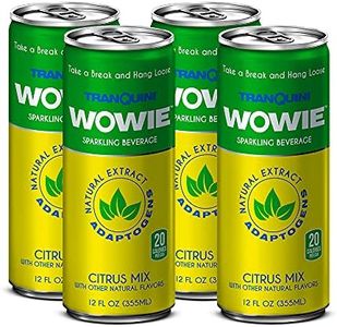 Wowie | Hemp Infused Calming Sparkling Beverage | All Natural, Low Calorie | Herbal Adaptogens Drink | Non Alcoholic | Citrus Mix 12 oz (Pack of 4)