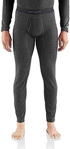 Carhartt Men's Force Midweight Synthetic-Wool Blend Base Layer Pant, Black Heather, X-Large