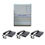 Navkar Systems Diplomat EPABX 104 Intercom System and 3 Beetel Phone Set