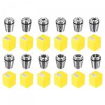 sourcing map 12pcs ER25 Spring Collet Set 1/8" to 5/8" for CNC Engraving Machine Lathe Milling Tools