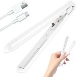 Fxvhojq Mini Hair Curler 10W Small Hair Curling Iron 2 In 1 Mini Curler and Hair Straightener 30s Fast Heat-Up for Straight Curly Hair Portable Hair Curler Wand Hair Straightener for Travel (White)